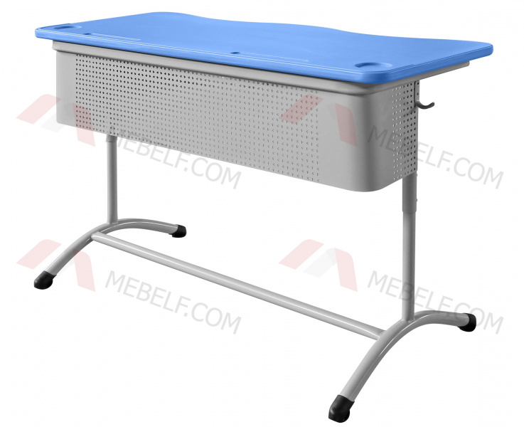 Школьный стол столешница пластик ШСТ14 ( двухместный), синий