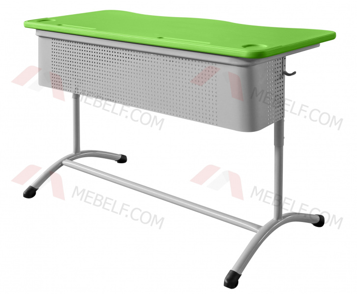 Школьный стол столешница пластик ШСТ14 ( двухместный), зеленый