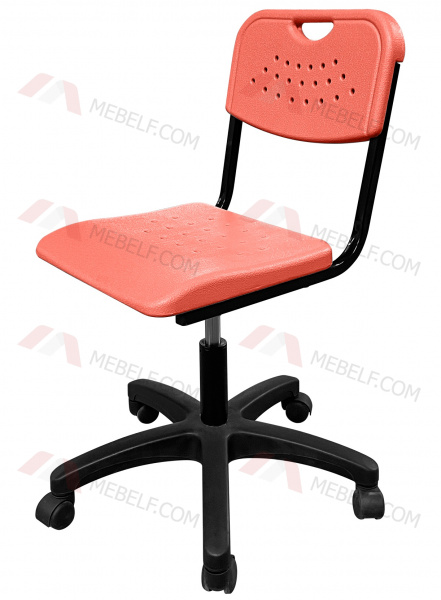 Стул ученический поворотный с регулируемой высотой ШС15, оранжевый